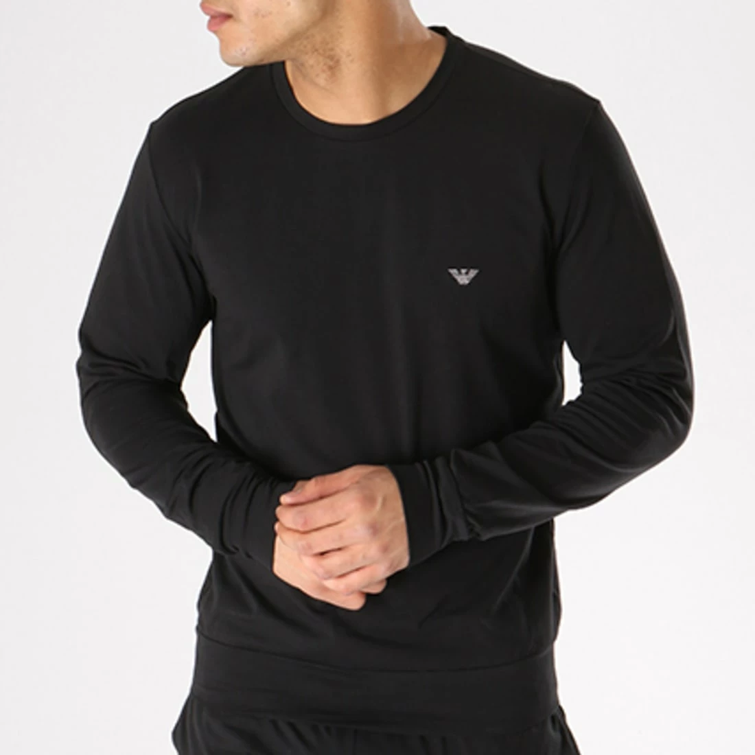 Vente flash ⭐ Ensemble Tee 👕 Shirt Manches Longues Pantalon 111794-CC570 Noir de Emporio Armani 🎉 2 Vente flash ⭐ Ensemble Tee 👕 Shirt Manches Longues Pantalon 111794-CC570 Noir de Emporio Armani 🎉 – Image 2