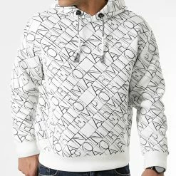 De gros ✨ Sweat Capuche 3K1ME4-1JVSZ Blanc de Emporio Armani 👍