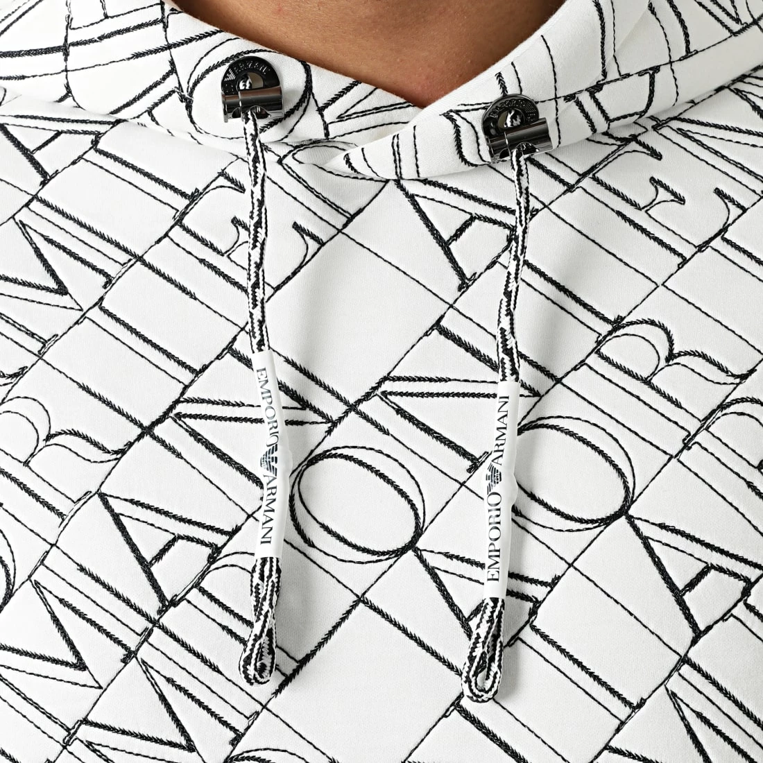 De gros ✨ Sweat Capuche 3K1ME4-1JVSZ Blanc de Emporio Armani 👍 2 De gros ✨ Sweat Capuche 3K1ME4-1JVSZ Blanc de Emporio Armani 👍 – Image 2