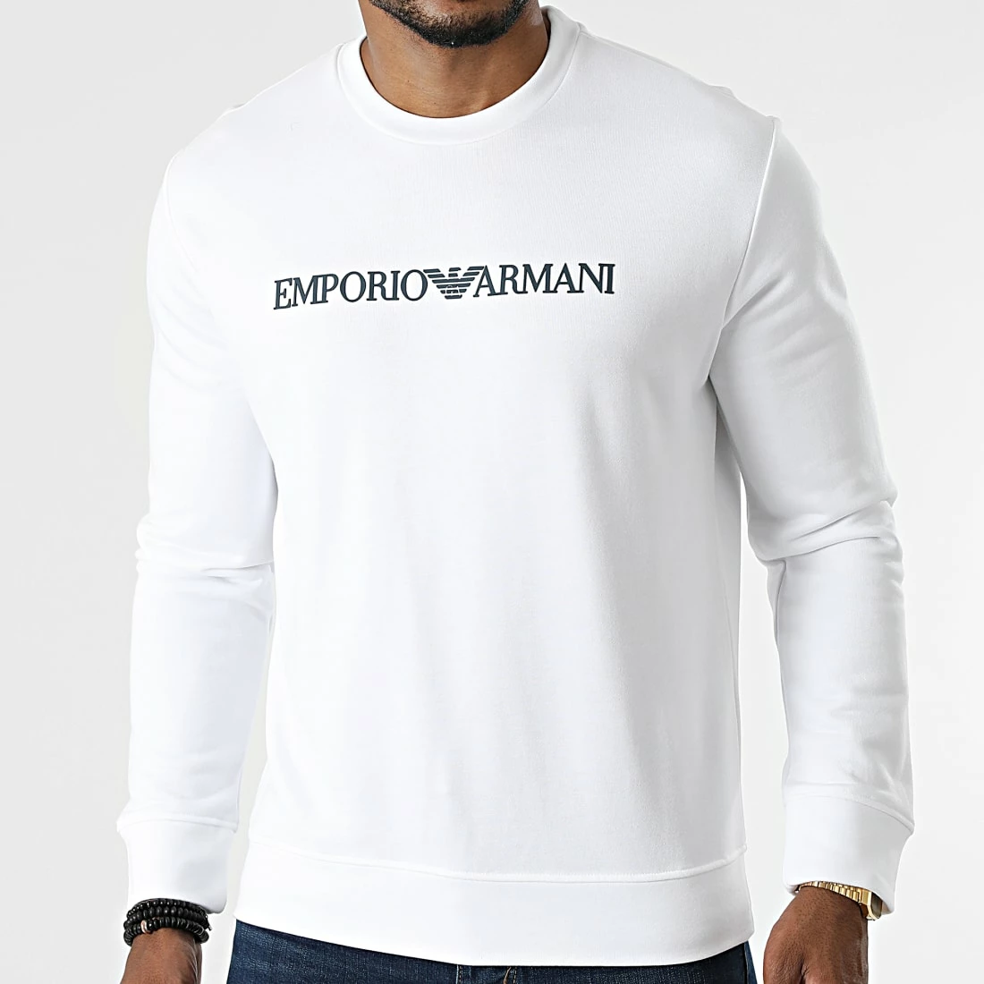 Grosses soldes 😉 Sweat Crewneck 8N1MR6-1JRIZ Ecru de Emporio Armani 🎁 1 Grosses soldes 😉 Sweat Crewneck 8N1MR6-1JRIZ Ecru de Emporio Armani 🎁