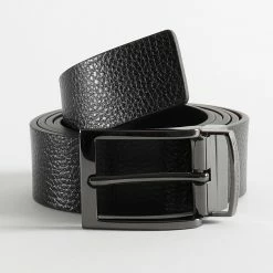 Bon marché 👏 Ceinture Cuir Y4S195-YLO8J Noir de Emporio Armani 🤩