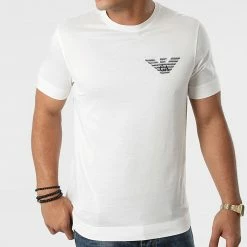 Offres 🔔 Tee 👕 Shirt 6K1T91 1JSAZ Blanc de Emporio Armani 😍
