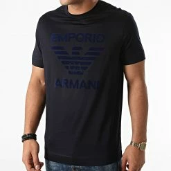Coupon 👏 Tee 👕 Shirt 6K1TD0-1JSAZ Bleu Marine de Emporio Armani 🔥