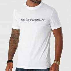 Sortie 🔥 Tee 👚 Shirt 8N1TN5-1JPZZ Blanc de Emporio Armani 💯