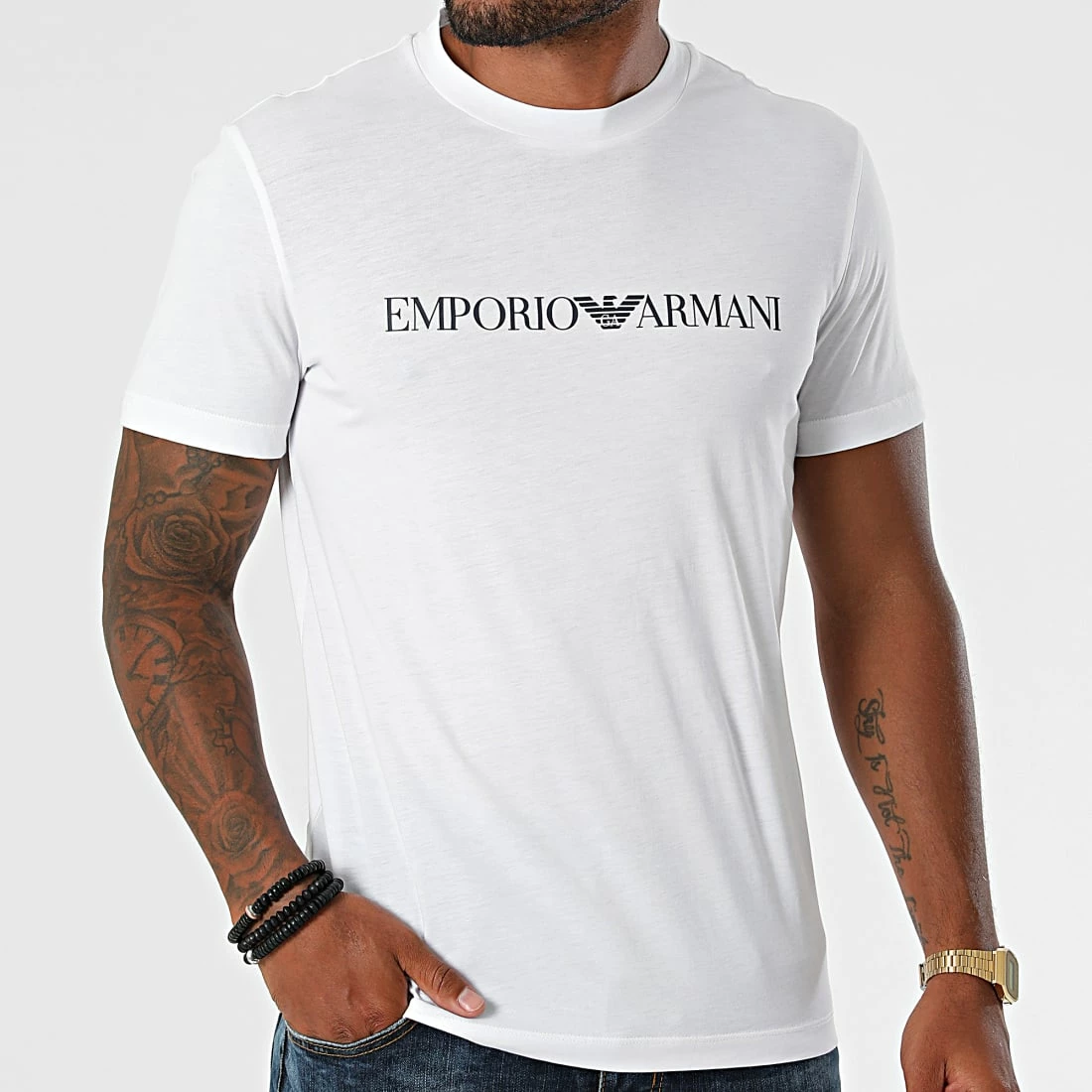 Sortie 🔥 Tee 👚 Shirt 8N1TN5-1JPZZ Blanc de Emporio Armani 💯 3 Sortie 🔥 Tee 👚 Shirt 8N1TN5-1JPZZ Blanc de Emporio Armani 💯 – Image 3