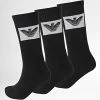 Remise ⌛ Lot De 3 Paires De Chaussettes 303133 Noir de Emporio Armani 🥰