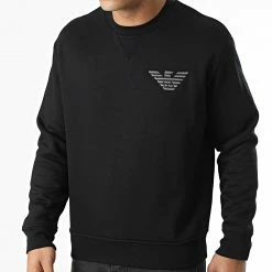 De gros 🔥 Sweat Crewneck 6K1M86-1JQNZ Noir de Emporio Armani 🎉
