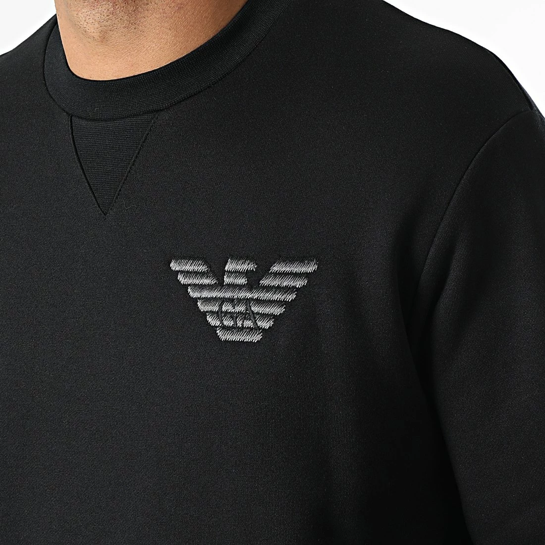 De gros 🔥 Sweat Crewneck 6K1M86-1JQNZ Noir de Emporio Armani 🎉 2 De gros 🔥 Sweat Crewneck 6K1M86-1JQNZ Noir de Emporio Armani 🎉 – Image 2