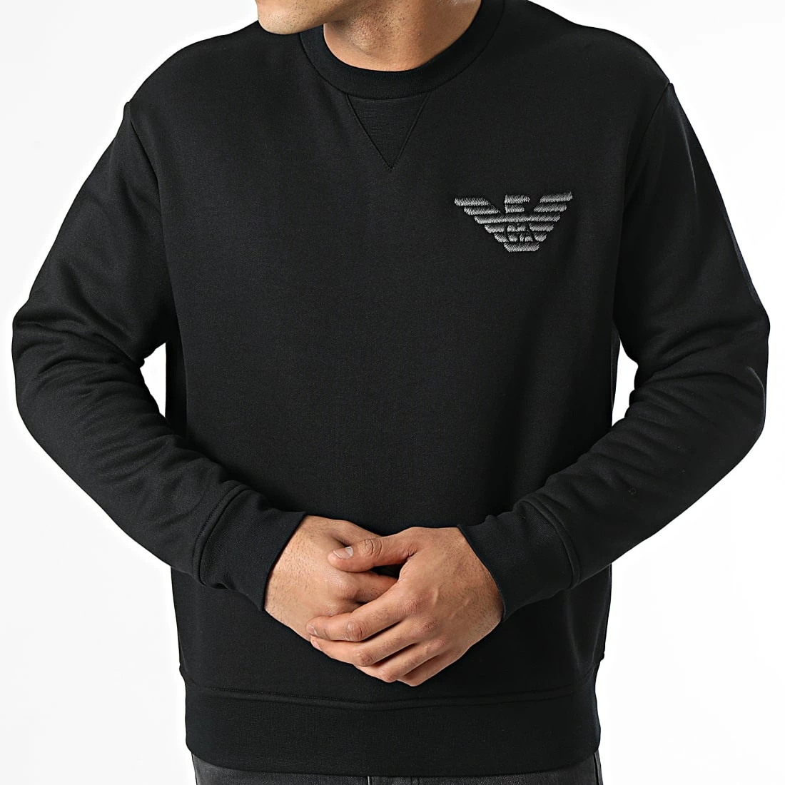 De gros 🔥 Sweat Crewneck 6K1M86-1JQNZ Noir de Emporio Armani 🎉 3 De gros 🔥 Sweat Crewneck 6K1M86-1JQNZ Noir de Emporio Armani 🎉 – Image 3