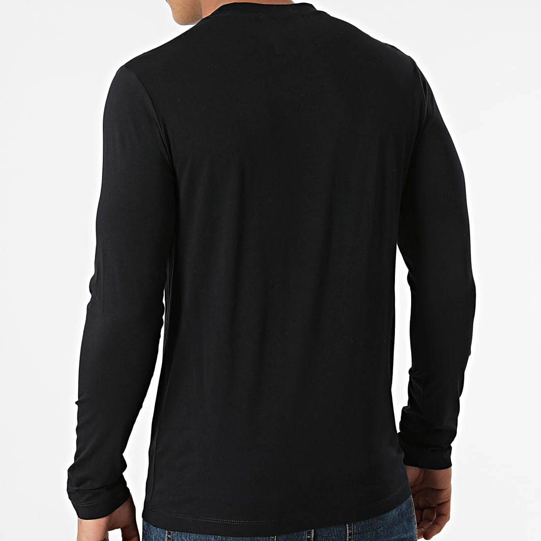 Grosses soldes 🎁 Tee 👕 Shirt Manches Longues 8N1TN8-1JPZZ Bleu Marine de Emporio Armani 🥰 4 Grosses soldes 🎁 Tee 👕 Shirt Manches Longues 8N1TN8-1JPZZ Bleu Marine de Emporio Armani 🥰 – Image 4