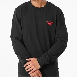 Remise ⌛ Sweat Crewneck 111785-1A575 Noir de Emporio Armani 🎁 -Emporio Armani Soldes Boutique emporio armani 286924 111785 1A575 00020 20211005T163535 03