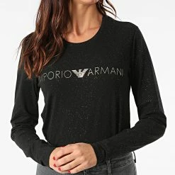 Le moins cher 🎉 Tee 👚 Shirt Manches Longues Femme 146273 Noir Doré de Emporio Armani 🥰 -Emporio Armani Soldes Boutique emporio armani 288867 164273 1A225 17520 20211026T120105 03