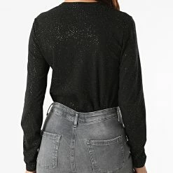 Le moins cher 🎉 Tee 👚 Shirt Manches Longues Femme 146273 Noir Doré de Emporio Armani 🥰 -Emporio Armani Soldes Boutique emporio armani 288867 164273 1A225 17520 20211026T120106 04