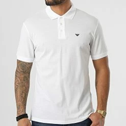 Meilleur prix 🛒 Polo Manches Courtes 8N1FQ2-1JTKZ Blanc de Emporio Armani 🎁 -Emporio Armani Soldes Boutique emporio armani 294616 8N1FQ2 1JTKZ 0100 20211214T160326 03