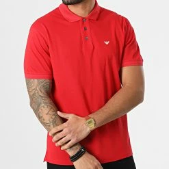 Promo ✨ Polo Manches Courtes 8N1FQ2-1JTKZ Rouge de Emporio Armani 🧨 -Emporio Armani Soldes Boutique emporio armani 294618 8N1FQ2 1JTKZ 0356 20211214T154521 03