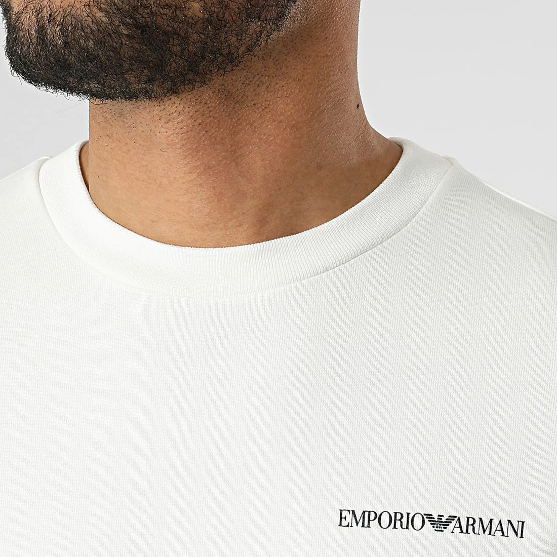 Budget 🎁 Sweat Crewneck 3L1MFZ-1JRIZ Blanc de Emporio Armani ⌛ 2 Budget 🎁 Sweat Crewneck 3L1MFZ-1JRIZ Blanc de Emporio Armani ⌛ – Image 2