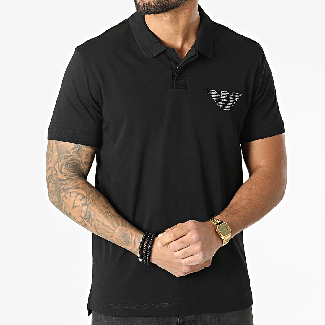 Bon marché 🥰 Polo Manches Courtes 211854-2R472 Noir de Emporio Armani 🎉 3 Bon marché 🥰 Polo Manches Courtes 211854-2R472 Noir de Emporio Armani 🎉 – Image 3