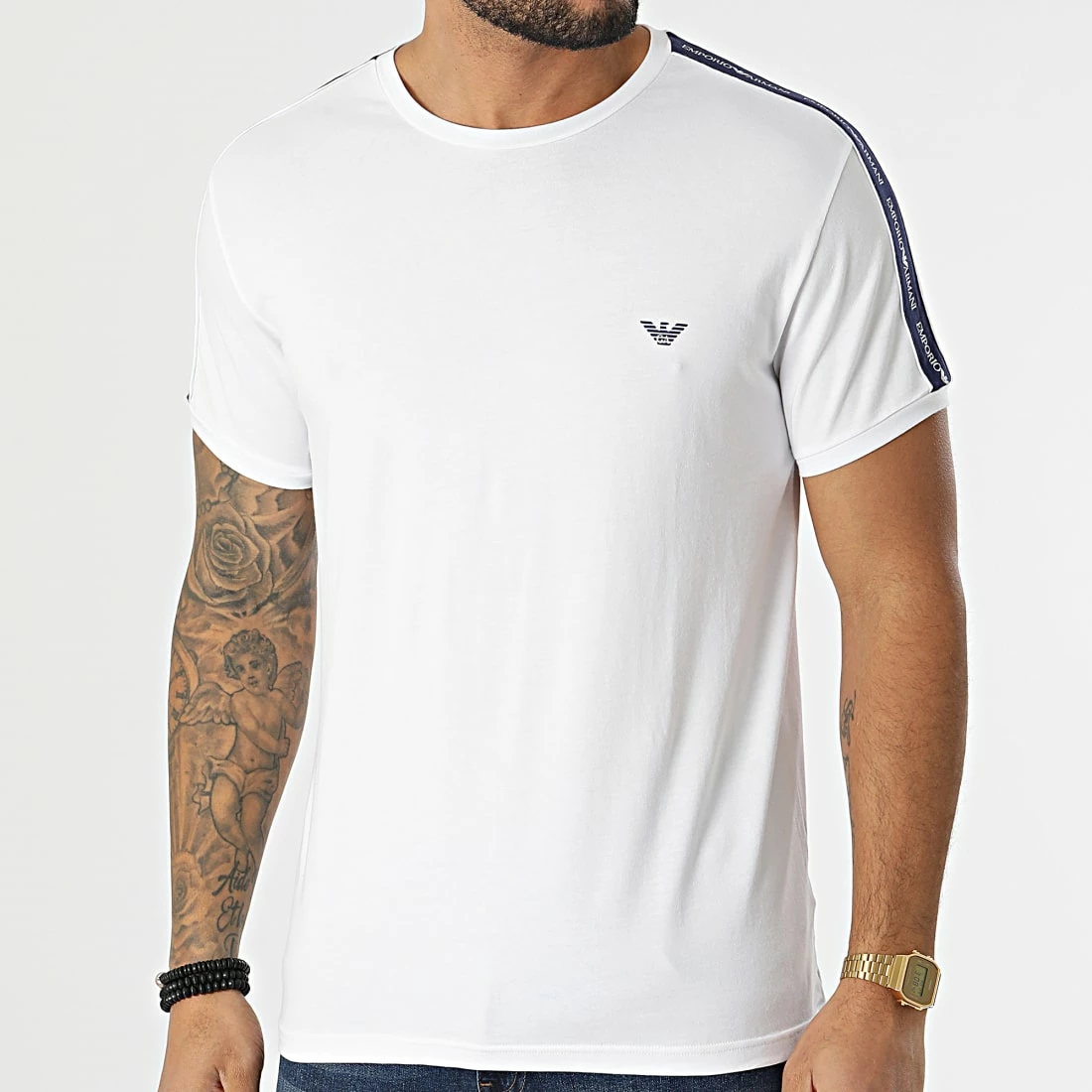 Coupon 🔥 Tee 👕 Shirt A Bandes 111890-2R717 Blanc de Emporio Armani 🛒 1 Coupon 🔥 Tee 👕 Shirt A Bandes 111890-2R717 Blanc de Emporio Armani 🛒