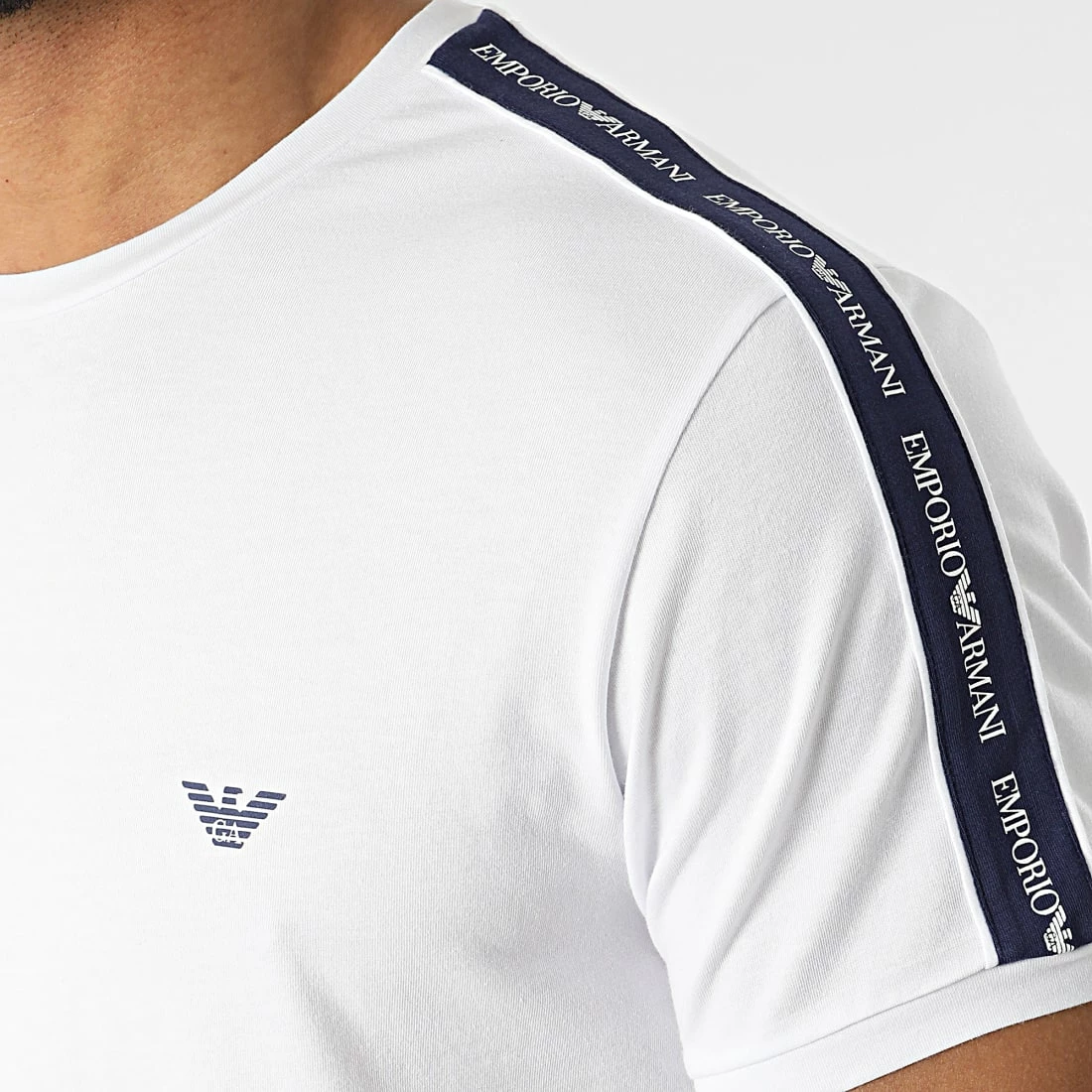 Coupon 🔥 Tee 👕 Shirt A Bandes 111890-2R717 Blanc de Emporio Armani 🛒 2 Coupon 🔥 Tee 👕 Shirt A Bandes 111890-2R717 Blanc de Emporio Armani 🛒 – Image 2