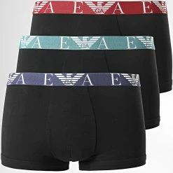 Vente flash ⭐ Lot De 3 Boxers 111357-2R715 Noir de Emporio Armani 🥰