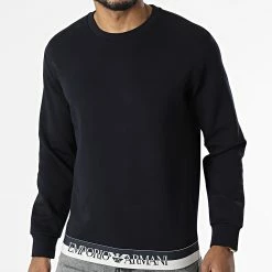 Meilleure vente 🎁 Sweat Crewneck 3L1MFW-1JHSZ Bleu Marine de Emporio Armani 😀