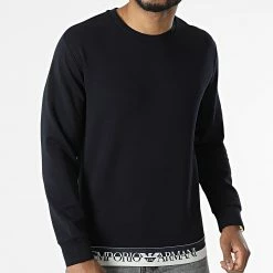 Meilleure vente 🎁 Sweat Crewneck 3L1MFW-1JHSZ Bleu Marine de Emporio Armani 😀 -Emporio Armani Soldes Boutique emporio armani 297781 3L1MFW 1JHSZ 0920 20220128T092308 03