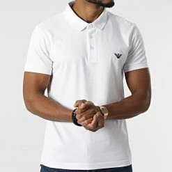 Meilleure vente 💯 Polo Manches Courtes 211804-2R461 Blanc de Emporio Armani 🧨 -Emporio Armani Soldes Boutique emporio armani 299082 211804 2R461 00010 20220120T122406 03