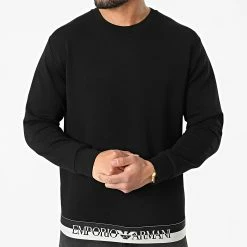 Acheter 🤩 Sweat Crewneck 3L1MFW-1JHSZ Noir de Emporio Armani 🎉