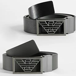 Top 10 🔔 Ceinture Réversible Placca Y4S507 Noir Gris de Emporio Armani 🥰
