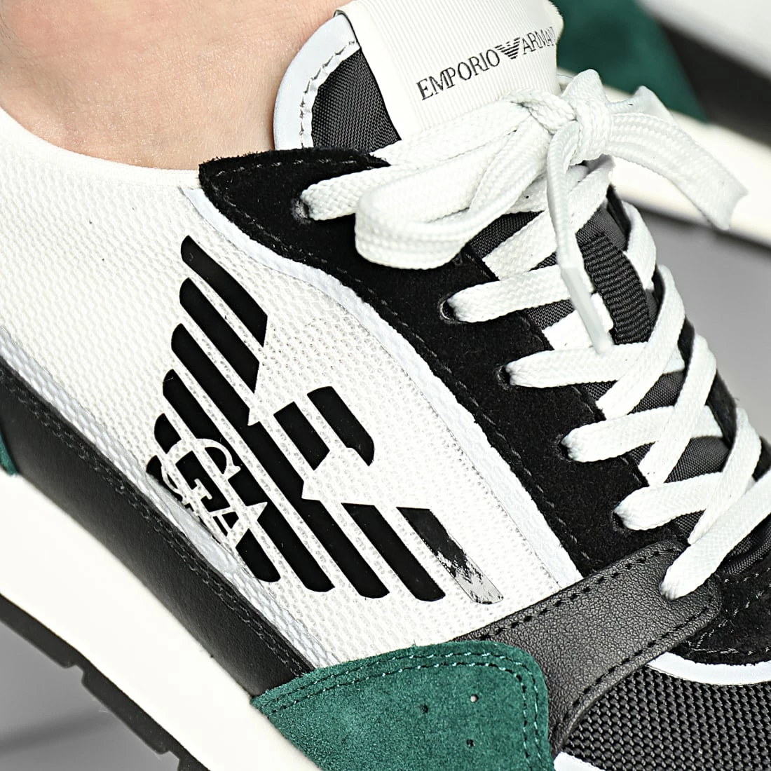 Budget ⭐ Baskets X4X537-XM678 Navy Green Black Off White de Emporio Armani 🛒 2 Budget ⭐ Baskets X4X537-XM678 Navy Green Black Off White de Emporio Armani 🛒 – Image 2