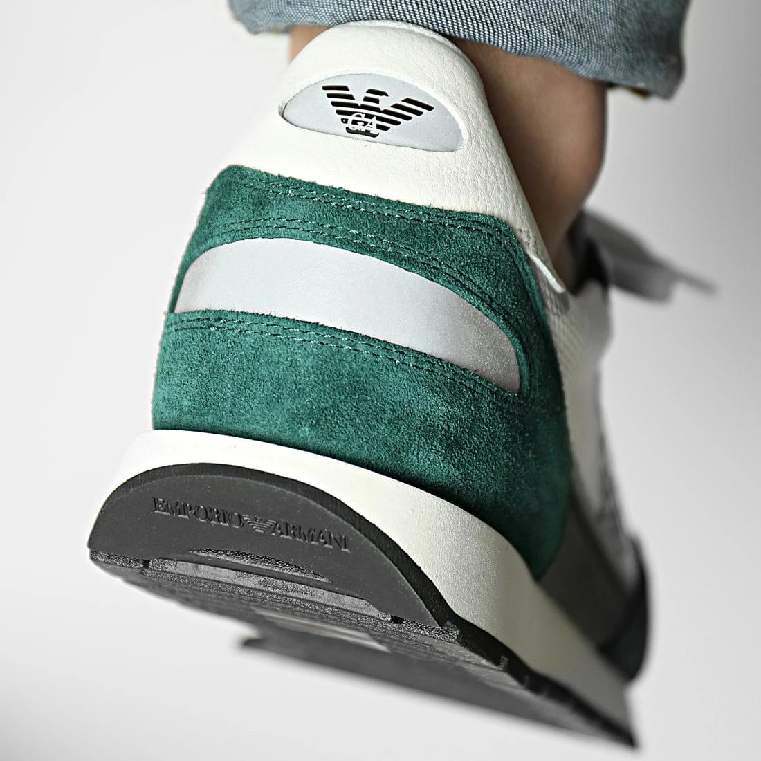 Budget ⭐ Baskets X4X537-XM678 Navy Green Black Off White de Emporio Armani 🛒 4 Budget ⭐ Baskets X4X537-XM678 Navy Green Black Off White de Emporio Armani 🛒 – Image 4