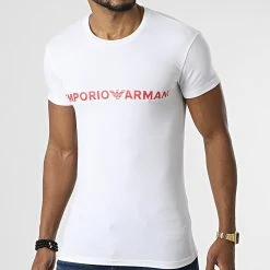 Offres 🎉 Tee 👕 Shirt 111035-2R516 Blanc de Emporio Armani 🎉