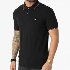 Remise 🔔 Polo A Manches Courtes 8N1FB4-1JPTZ Noir de Emporio Armani 🧨
