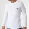 Bon marché 🎁 Tee 👚 Shirt A Manches Longues 111023-2R512 Blanc de Emporio Armani 🔥