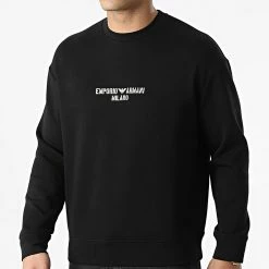 Vente flash ❤️ Sweat Crewneck 3L1MFE-1JHSZ Noir de Emporio Armani 🧨
