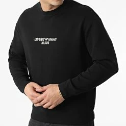 Vente flash ❤️ Sweat Crewneck 3L1MFE-1JHSZ Noir de Emporio Armani 🧨 -Emporio Armani Soldes Boutique emporio armani 308759 3L1MFE 1JHSZ 0999 20220315T154919 03
