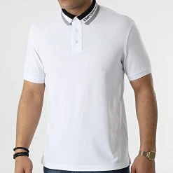 Offres 🔔 Polo A Manches Courtes 3L1FAQ-1JPTZ Blanc de Emporio Armani ⌛