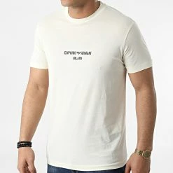 Meilleure affaire ✨ Tee 👚 Shirt 3L1TFR-1JPZZ Beige de Emporio Armani 💯