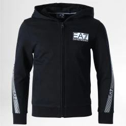 De gros 🛒 Sweat Zippé Enfant 3LBM58 Noir de Emporio Armani 🎁