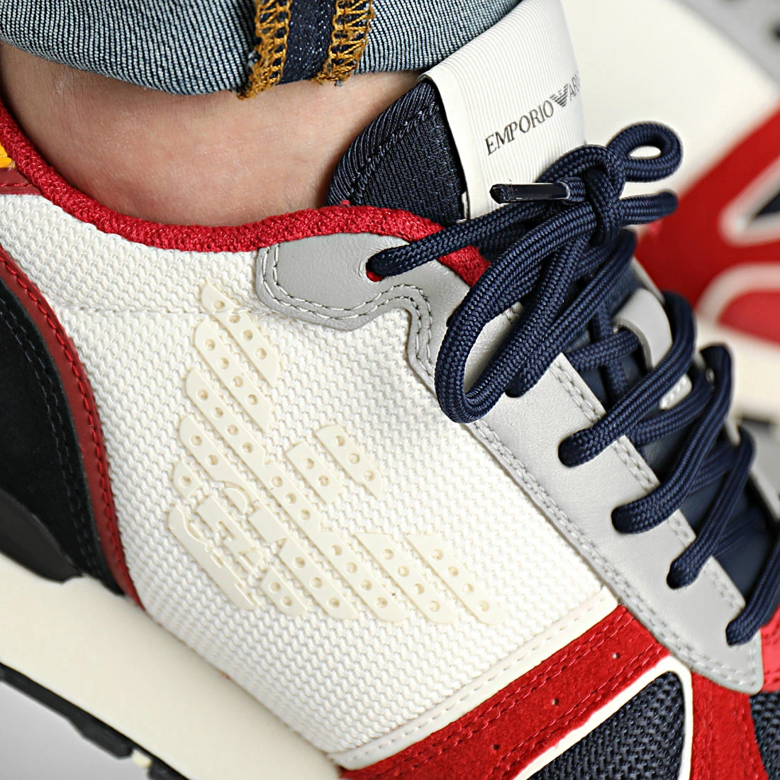 Meilleur prix ⭐ Baskets X4X289-XM499 Red Off White Blue Navy de Emporio Armani 😉 2 Meilleur prix ⭐ Baskets X4X289-XM499 Red Off White Blue Navy de Emporio Armani 😉 – Image 2