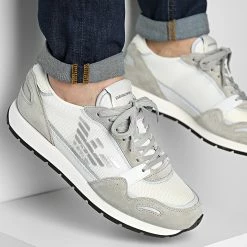 Budget ⌛ Baskets X4X537 Plaster Off White de Emporio Armani 👍