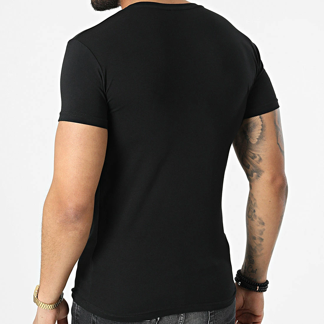 Top 10 ✨ Tee 👚 Shirt 111035-2R729 Noir de Emporio Armani ✨ 4 Top 10 ✨ Tee 👚 Shirt 111035-2R729 Noir de Emporio Armani ✨ – Image 4