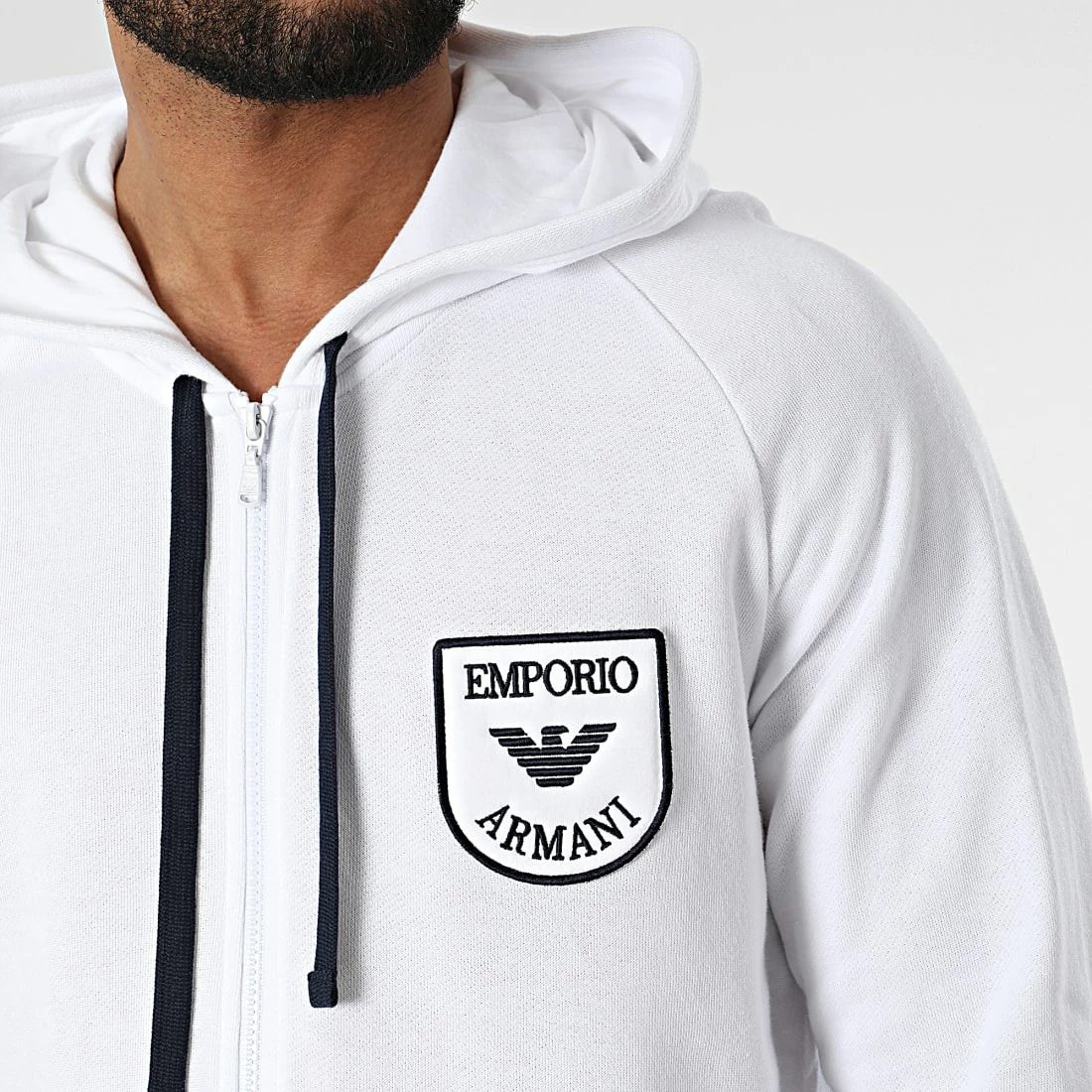 Vente flash 🎉 Sweat Zippé Capuche 111835-2R571 Blanc de Emporio Armani 💯 2 Vente flash 🎉 Sweat Zippé Capuche 111835-2R571 Blanc de Emporio Armani 💯 – Image 2