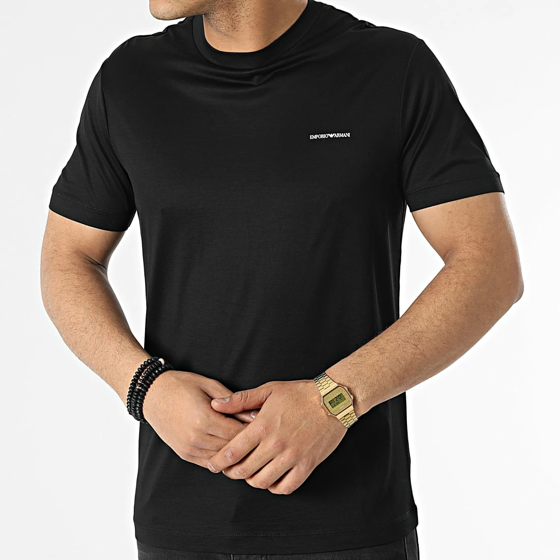 Meilleur prix 🔥 Tee 👕 Shirt 8N1TD8-1JUVZ Noir de Emporio Armani ✨ 3 Meilleur prix 🔥 Tee 👕 Shirt 8N1TD8-1JUVZ Noir de Emporio Armani ✨ – Image 3