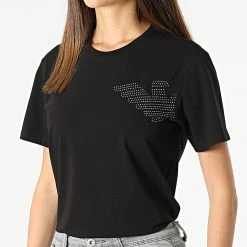 Coupon 😍 Tee 👕 Shirt Femme Strass 211856-2R473 Noir de Emporio Armani 😍 -Emporio Armani Soldes Boutique emporio armani 317156 211856 2R473 00020 20220513T160902 03