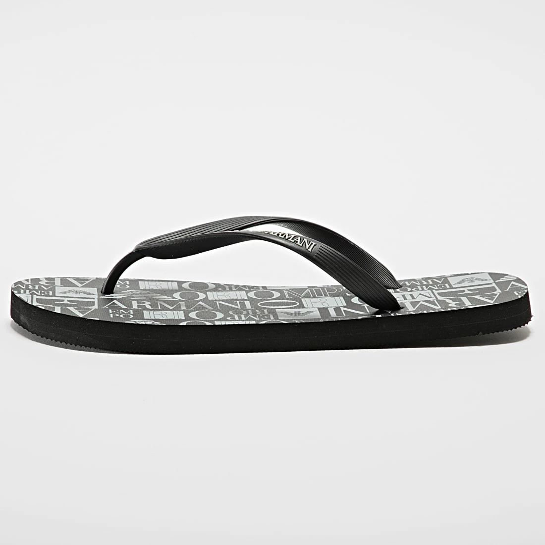 Vente flash 👍 Tongs XVQS01-XN122 Black Grey de Emporio Armani 🧨 3 Vente flash 👍 Tongs XVQS01-XN122 Black Grey de Emporio Armani 🧨 – Image 3