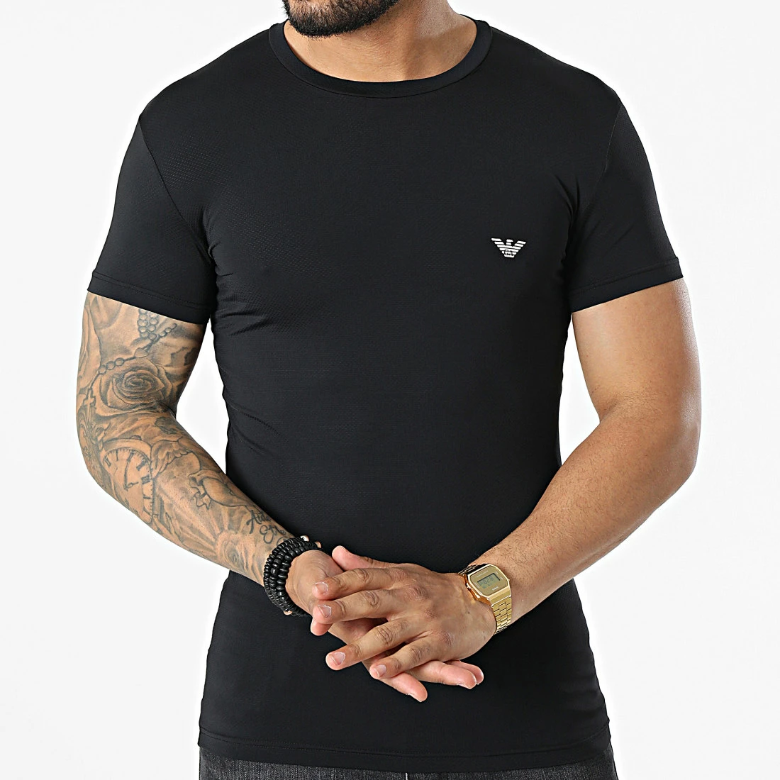 Budget 🎉 Tee 👕 Shirt 111035-2R537 Noir de Emporio Armani ⌛ 3 Budget 🎉 Tee 👕 Shirt 111035-2R537 Noir de Emporio Armani ⌛ – Image 3