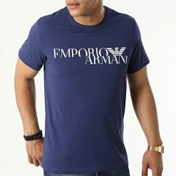 Meilleure vente ❤️ Tee 👚 Shirt 211818 Bleu Marine de Emporio Armani 🎁 -Emporio Armani Soldes Boutique emporio armani 322397 211818 2R476 90535 20220614T152215 03