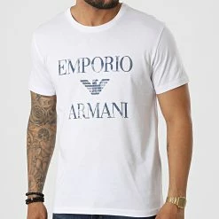 Remise ✨ Tee 👚 Shirt 211818 Blanc de Emporio Armani 💯