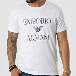 Remise ✨ Tee 👚 Shirt 211818 Blanc de Emporio Armani 💯 -Emporio Armani Soldes Boutique emporio armani 322406 211818 2R468 00010 20220613T161615 03